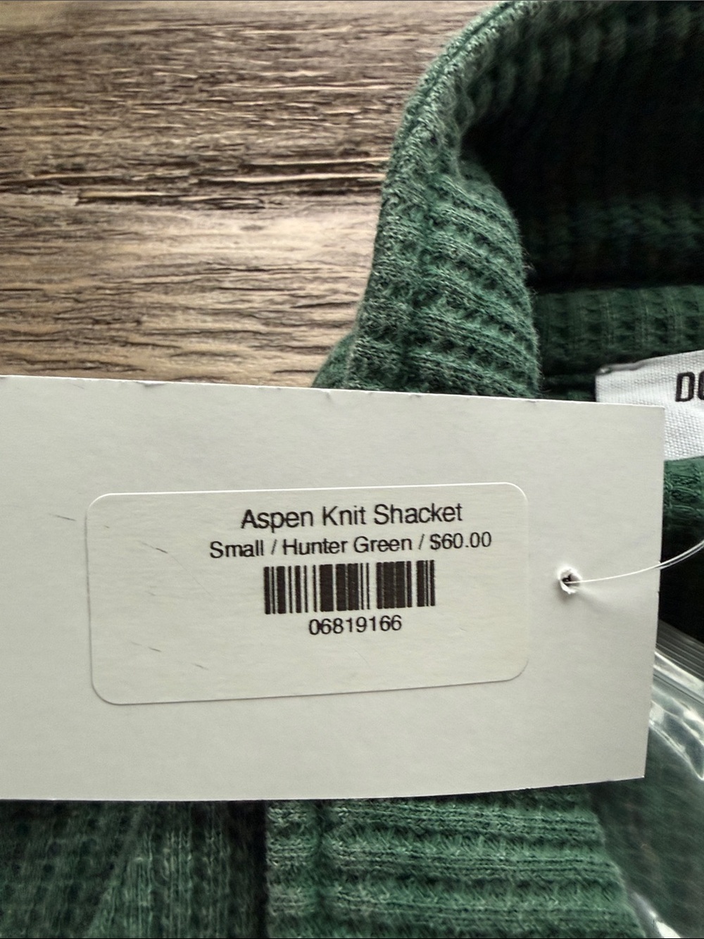 Double Zero Forest Green Ribbed Button-Up Shacket - Picture 4 of 5